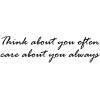 Think about you often… - anglais